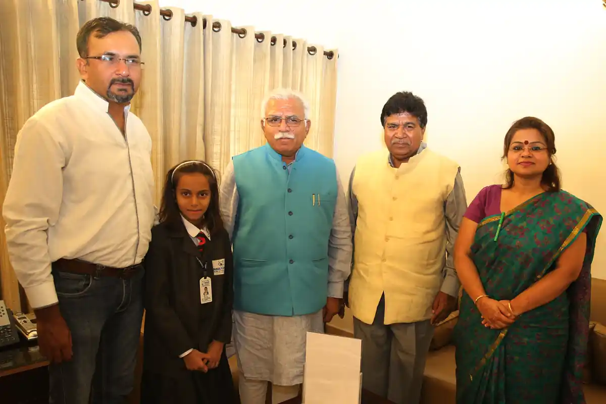 With Manohar Lal Khattar, Chief Minister of Haryana